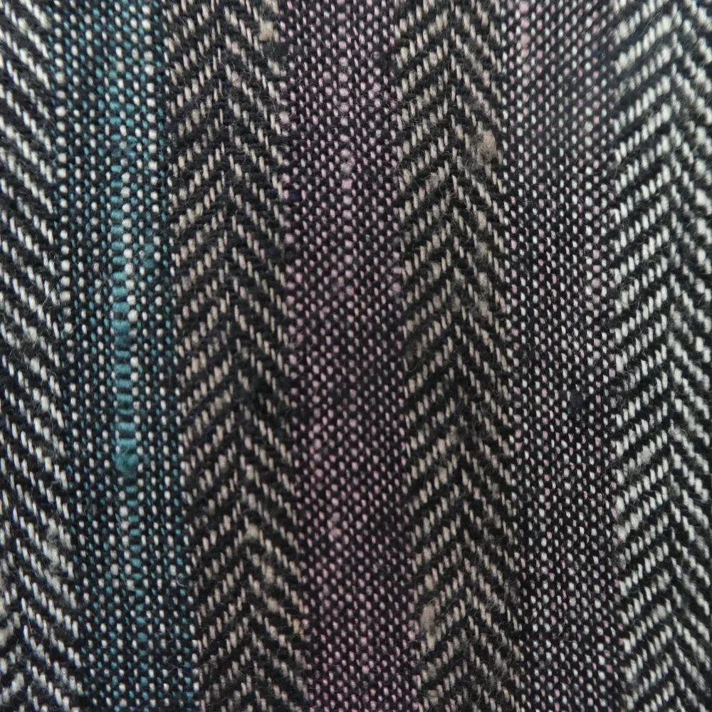 30x27 Vintage Happy Legs Rainbow Herringbone Trouser Pants High Waist Pockets L